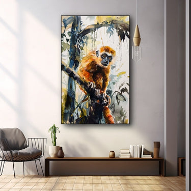 Monkey Watercolour Painting